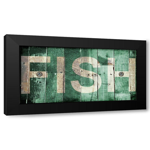 Fish Black Modern Wood Framed Art Print with Double Matting by Lewis, Sheldon