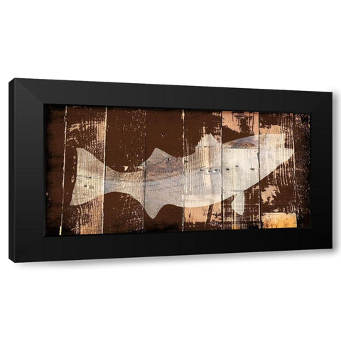Fish 2 Black Modern Wood Framed Art Print with Double Matting by Lewis, Sheldon