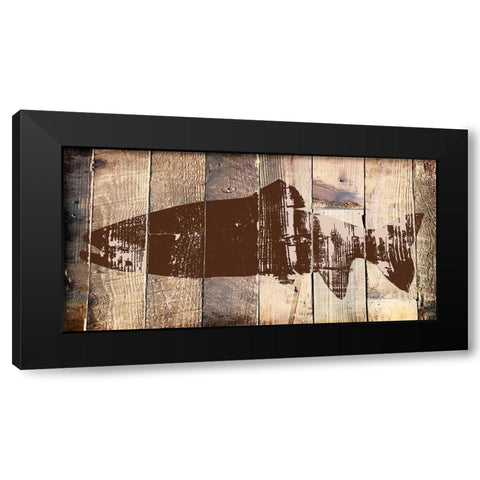 Fish 3 Black Modern Wood Framed Art Print by Lewis, Sheldon