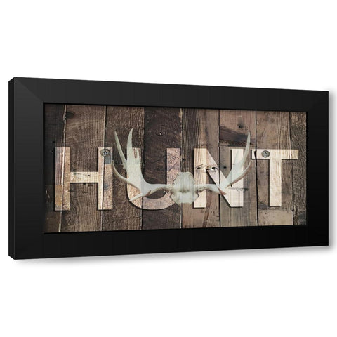 Hunt Black Modern Wood Framed Art Print by Lewis, Sheldon