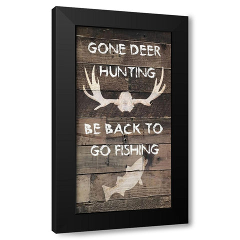 Fishing Next Black Modern Wood Framed Art Print with Double Matting by Lewis, Sheldon