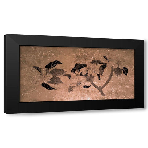 Copper Bloom Black Modern Wood Framed Art Print with Double Matting by Lewis, Sheldon