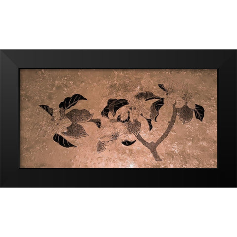 Copper Bloom Black Modern Wood Framed Art Print by Lewis, Sheldon
