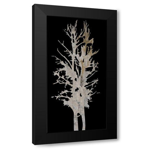 Twin Twigs 2 Black Modern Wood Framed Art Print by Lewis, Sheldon