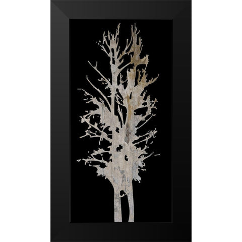 Twin Twigs 2 Black Modern Wood Framed Art Print by Lewis, Sheldon