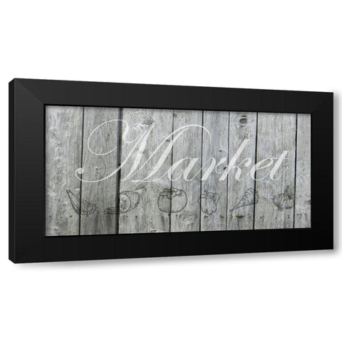 Market Black Modern Wood Framed Art Print by Lewis, Sheldon