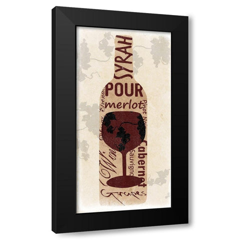 Red Wine Black Modern Wood Framed Art Print with Double Matting by Lewis, Sheldon