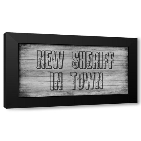 New Sheriff Black Modern Wood Framed Art Print by Lewis, Sheldon