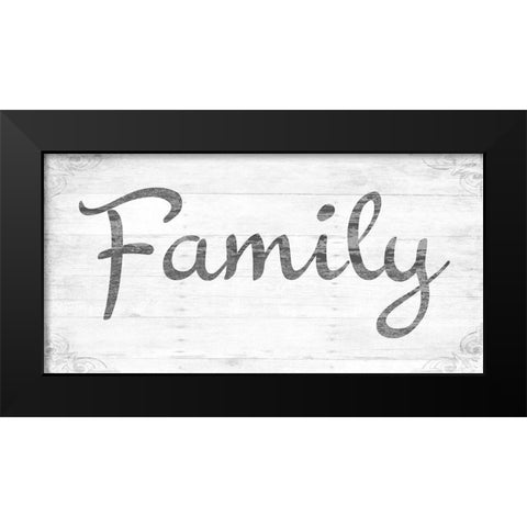 Family Black Modern Wood Framed Art Print by Lewis, Sheldon