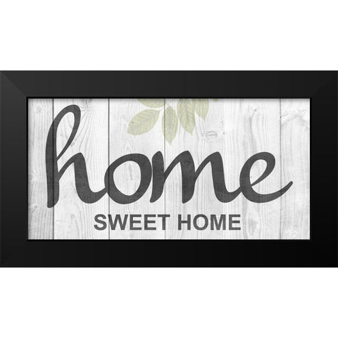 Home Sweet Black Modern Wood Framed Art Print by Lewis, Sheldon