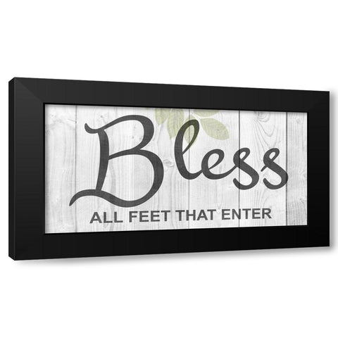 Bless Everyone Black Modern Wood Framed Art Print with Double Matting by Lewis, Sheldon