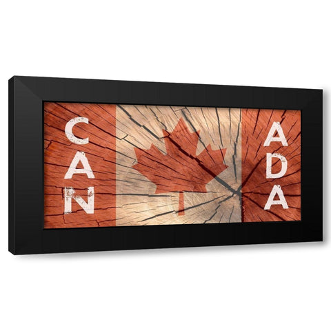 Canada Black Modern Wood Framed Art Print with Double Matting by Lewis, Sheldon