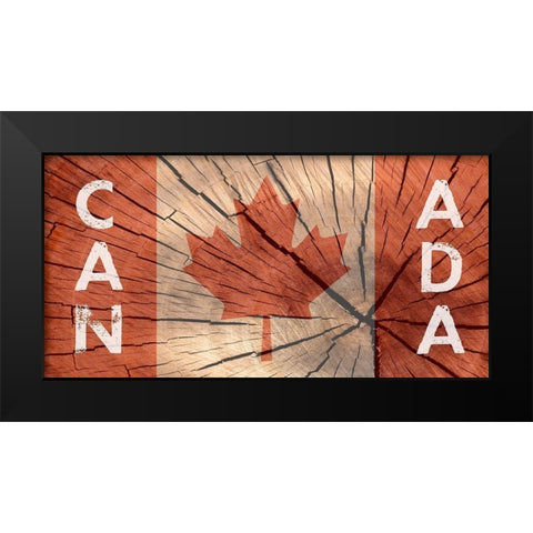 Canada Black Modern Wood Framed Art Print by Lewis, Sheldon