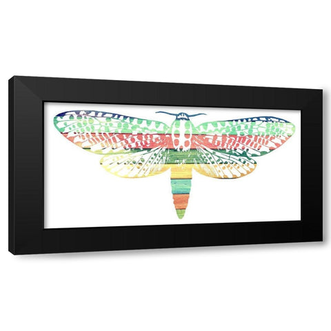 Floating Colors Black Modern Wood Framed Art Print with Double Matting by Lewis, Sheldon