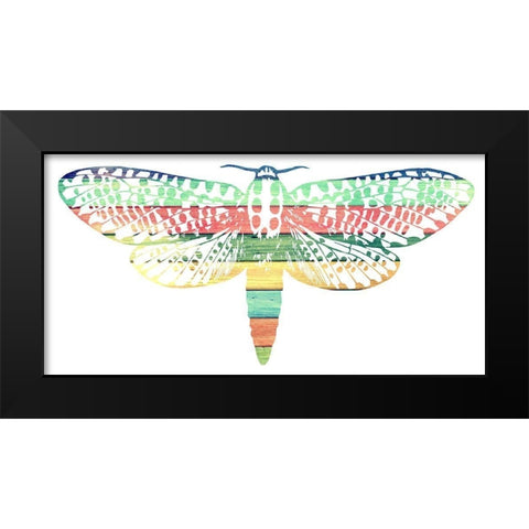 Floating Colors Black Modern Wood Framed Art Print by Lewis, Sheldon