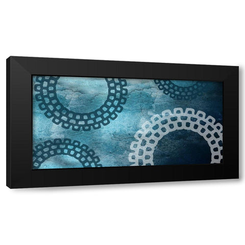 London Studio Abstract Black Modern Wood Framed Art Print with Double Matting by Lewis, Sheldon