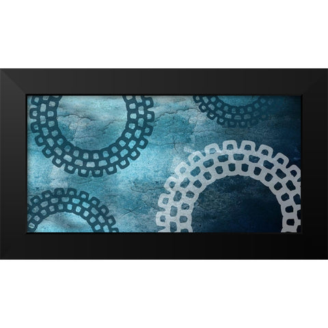 London Studio Abstract Black Modern Wood Framed Art Print by Lewis, Sheldon