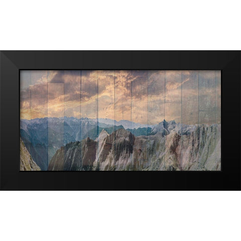 Far Out In The Distance Black Modern Wood Framed Art Print by Lewis, Sheldon