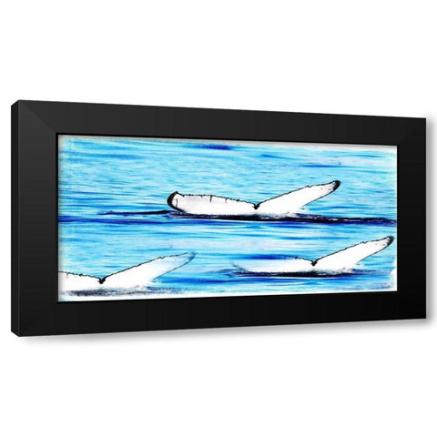 Whale Watching Black Modern Wood Framed Art Print by Lewis, Sheldon