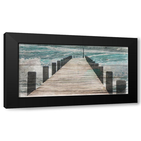Jetty Black Modern Wood Framed Art Print with Double Matting by Lewis, Sheldon