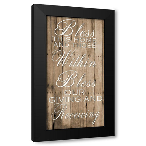 Bless Black Modern Wood Framed Art Print by Lewis, Sheldon