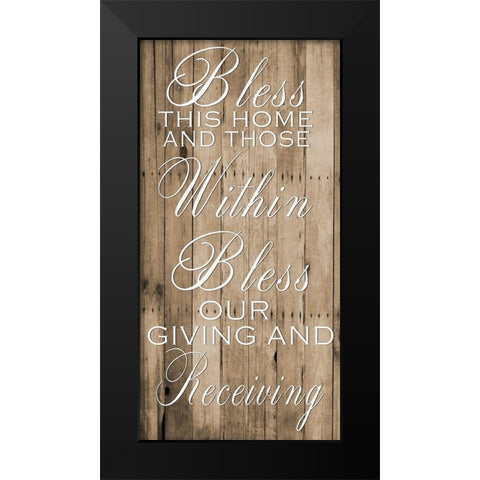 Bless Black Modern Wood Framed Art Print by Lewis, Sheldon