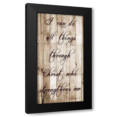 Christ Black Modern Wood Framed Art Print with Double Matting by Lewis, Sheldon