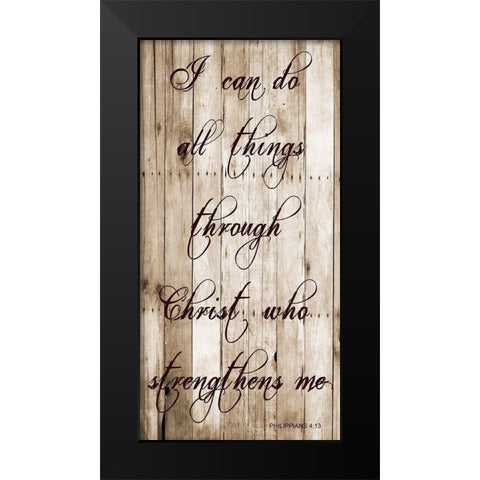 Christ Black Modern Wood Framed Art Print by Lewis, Sheldon