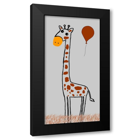 Tall Guy Black Modern Wood Framed Art Print with Double Matting by Lewis, Sheldon