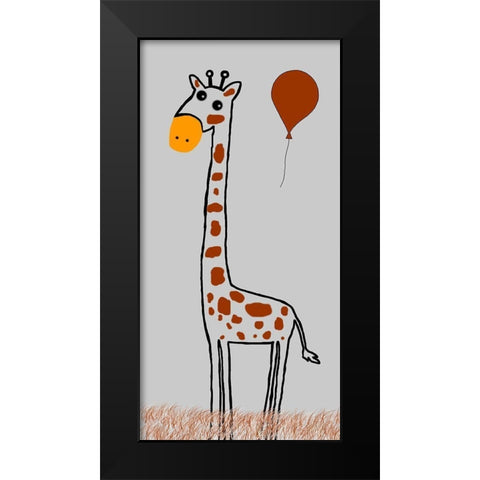 Tall Guy Black Modern Wood Framed Art Print by Lewis, Sheldon