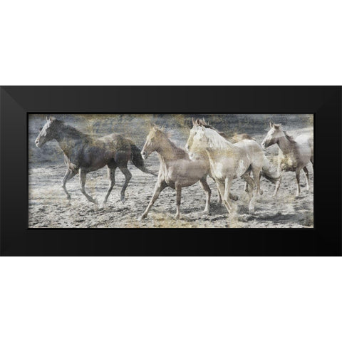 Free Spirits Black Modern Wood Framed Art Print by Lewis, Sheldon