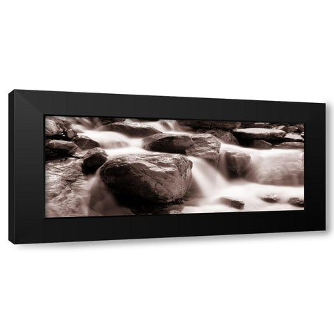 Mystic River Black Modern Wood Framed Art Print with Double Matting by Lewis, Sheldon