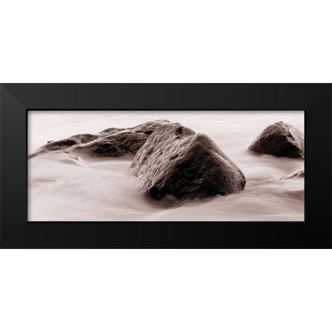 Mystic Flow Black Modern Wood Framed Art Print by Lewis, Sheldon