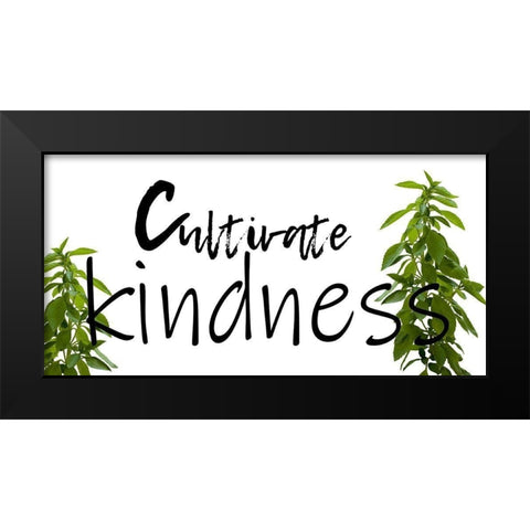 Kindness Black Modern Wood Framed Art Print by Lewis, Sheldon