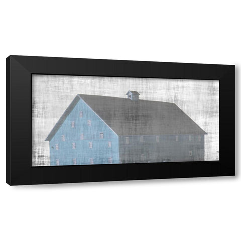 Blue Grain House Black Modern Wood Framed Art Print by Lewis, Sheldon