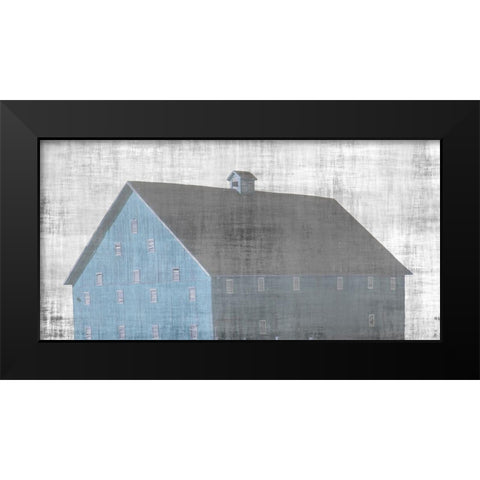 Blue Grain House Black Modern Wood Framed Art Print by Lewis, Sheldon