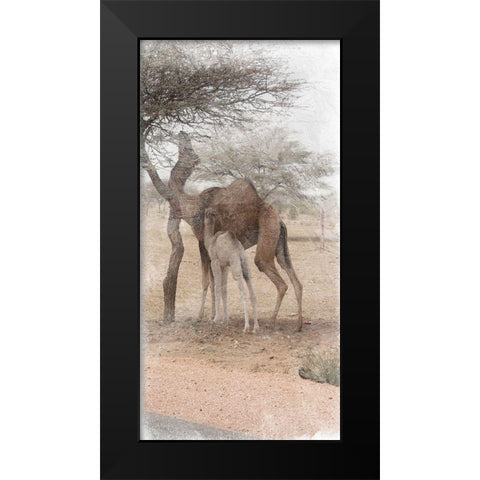 Family Dinner 2 Black Modern Wood Framed Art Print by Lewis, Sheldon