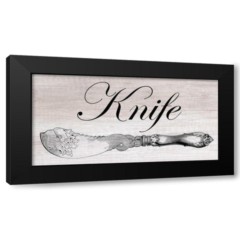 Vintage Knife Black Modern Wood Framed Art Print with Double Matting by Lewis, Sheldon