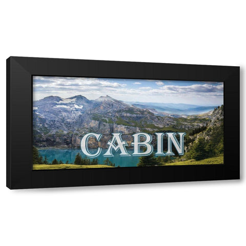 Cabin Black Modern Wood Framed Art Print with Double Matting by Lewis, Sheldon