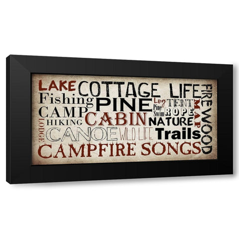 Out Doors Black Modern Wood Framed Art Print by Lewis, Sheldon