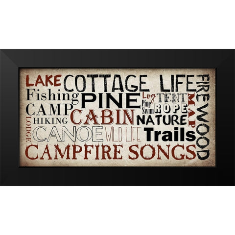 Out Doors Black Modern Wood Framed Art Print by Lewis, Sheldon