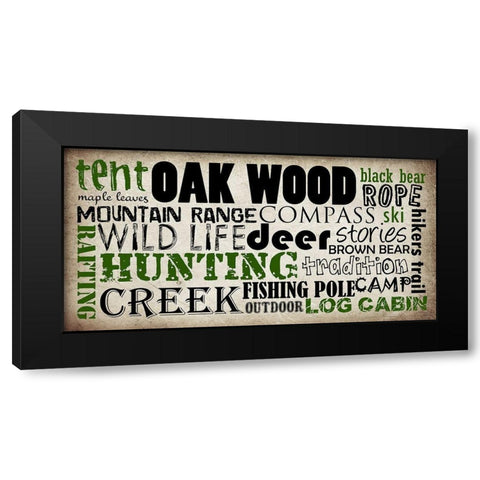 Out Doors 2 Black Modern Wood Framed Art Print by Lewis, Sheldon