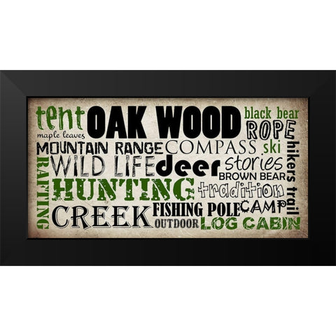 Out Doors 2 Black Modern Wood Framed Art Print by Lewis, Sheldon