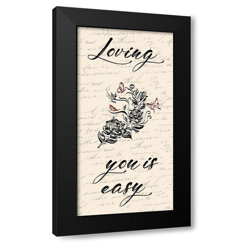 Easy Love Black Modern Wood Framed Art Print by Lewis, Sheldon