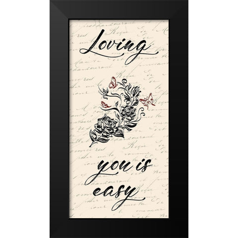 Easy Love Black Modern Wood Framed Art Print by Lewis, Sheldon