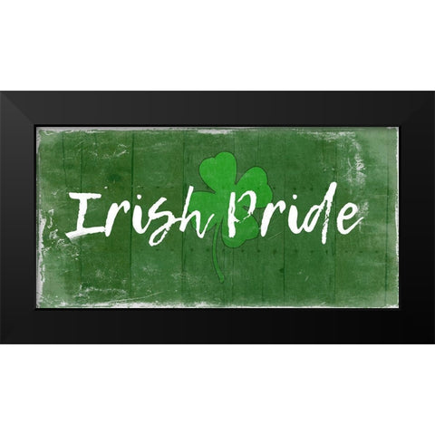 Irish Pride Black Modern Wood Framed Art Print by Lewis, Sheldon