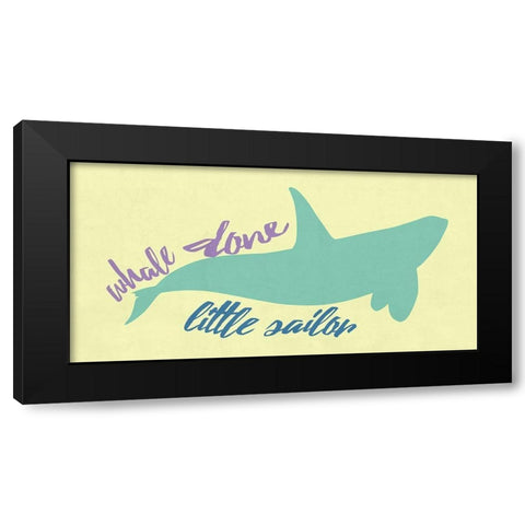 Whale Done Black Modern Wood Framed Art Print by Lewis, Sheldon