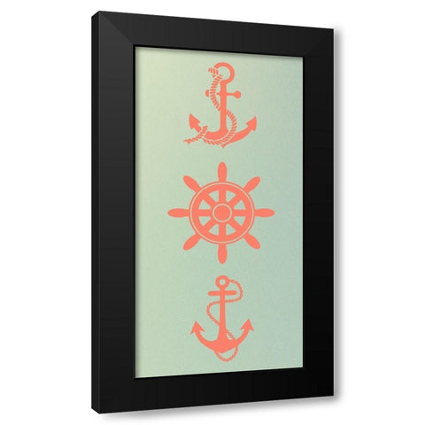 Nautical Black Modern Wood Framed Art Print with Double Matting by Lewis, Sheldon