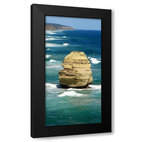 Top View Coastline 2 Black Modern Wood Framed Art Print with Double Matting by Lewis, Sheldon