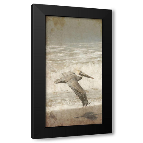 Fly By The Coast Black Modern Wood Framed Art Print by Lewis, Sheldon